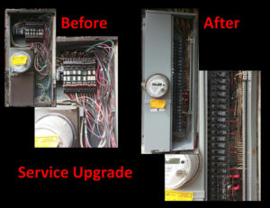 Before and After Electrical Panel Ranch Cucamonga CA